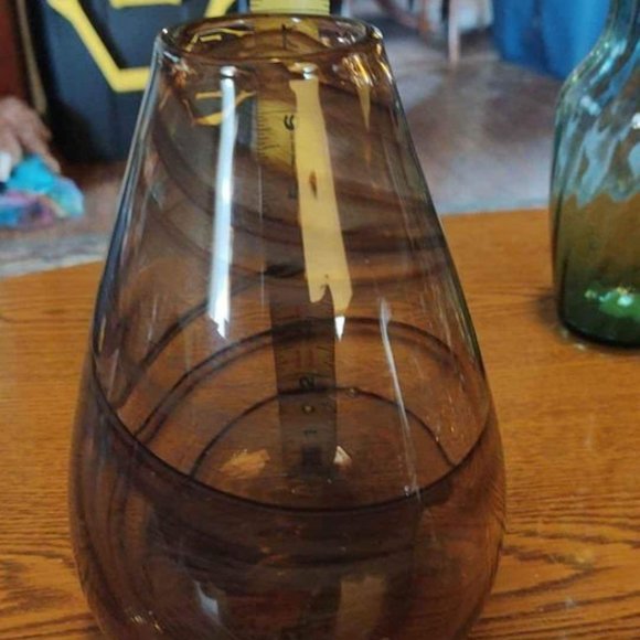 Brown Swirl Decorative Glass Vase - Picture 2 of 6